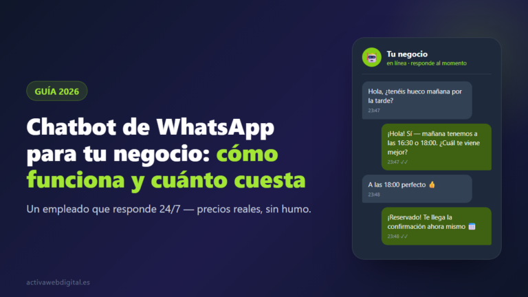 Chatbot de WhatsApp para tu negocio: cómo funciona y cuánto cuesta en 2026