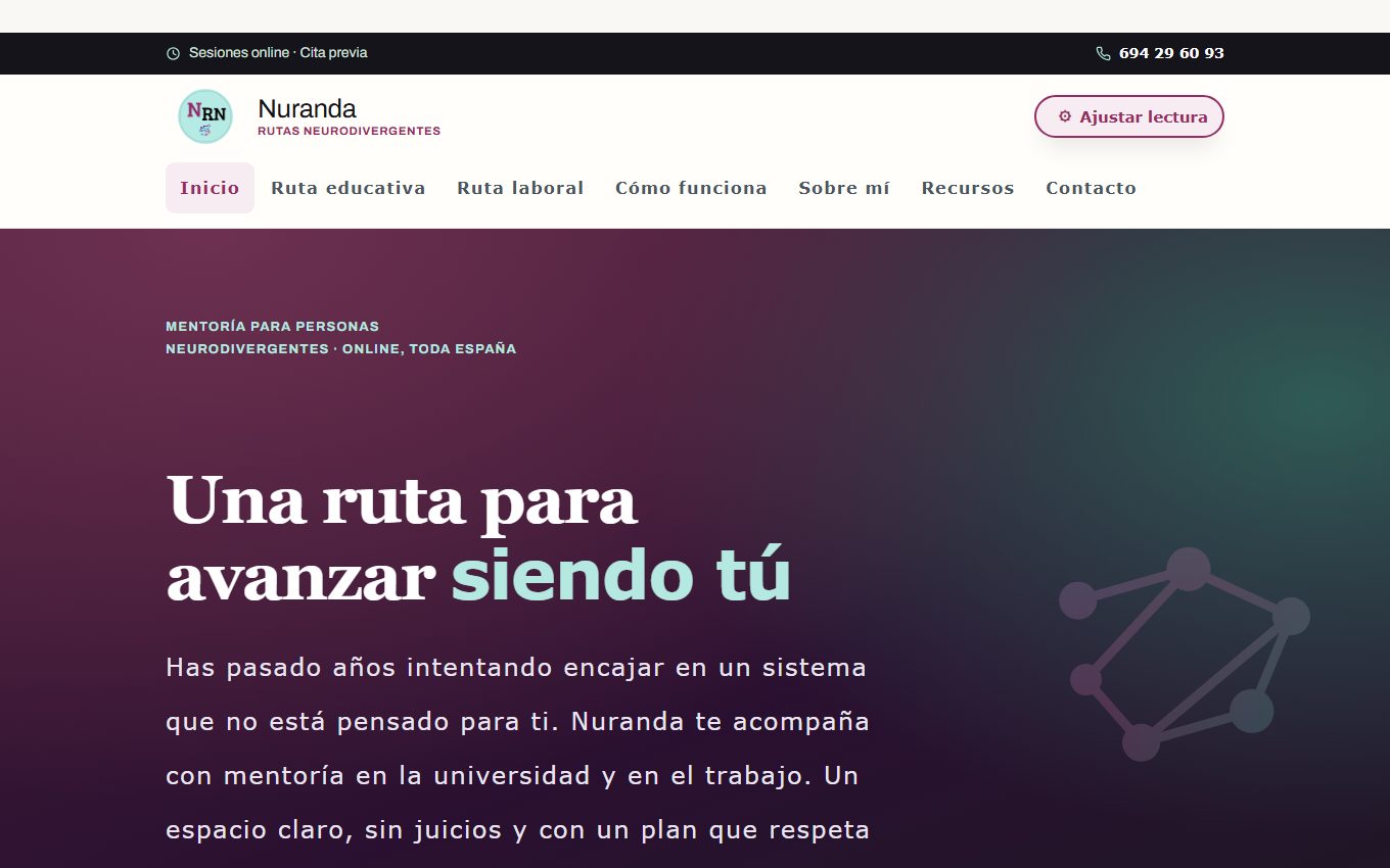 La portada con el texto ampliado, el interlineado muy amplio y las letras separadas