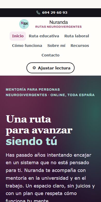La portada de Nuranda en un móvil